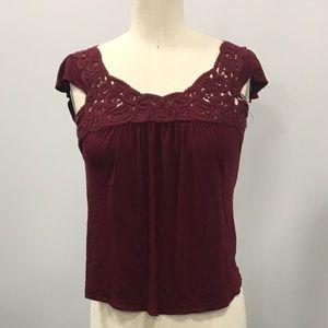 Burgundy shirt